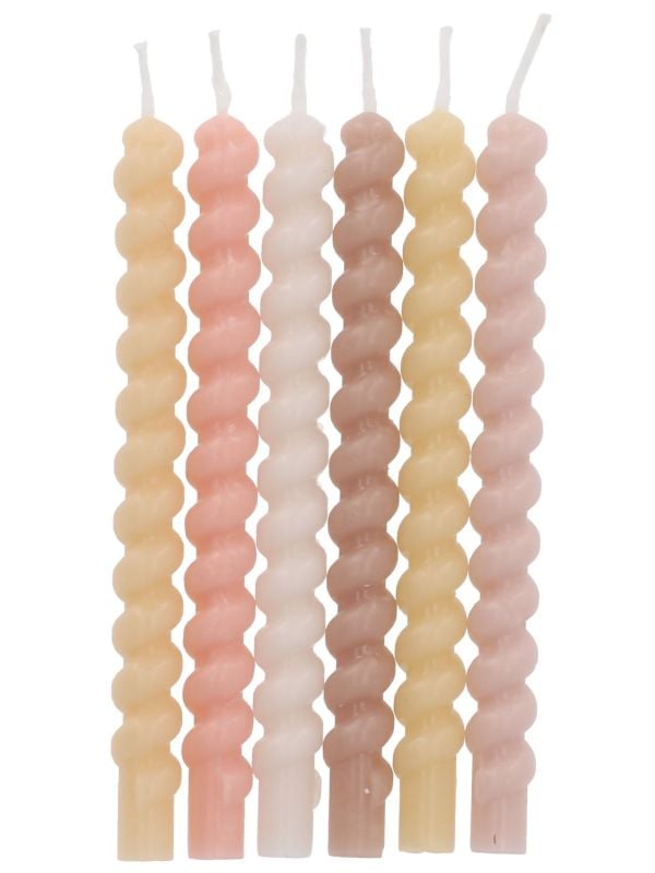 Kaarsjes Twister Pastel kleur