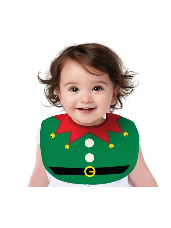 Kerst elf baby slabbetje