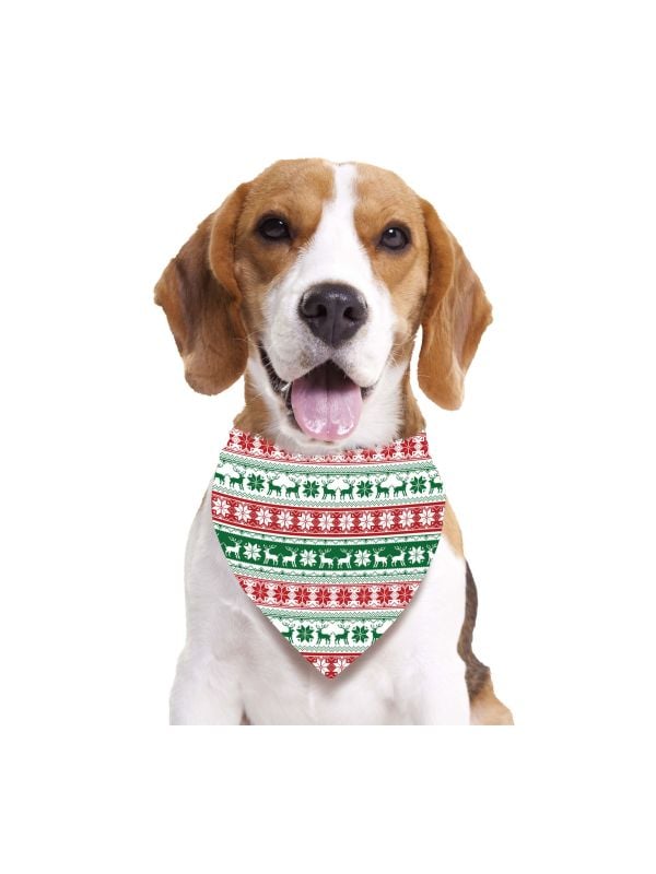 Kerstbandana voor honden met print