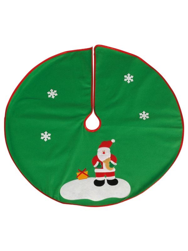 Kerstboomkleed met kerstman groen 90cm