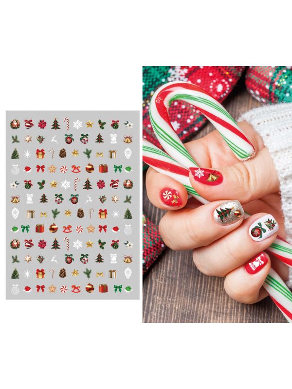 Kerstmis nagelstickers klassiek