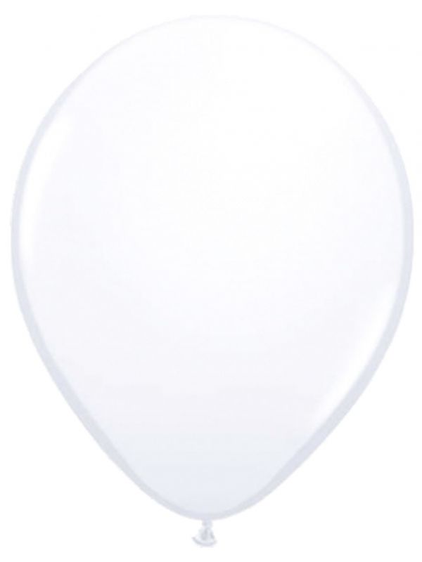 Kleine witte basic ballonnen 20 stuks