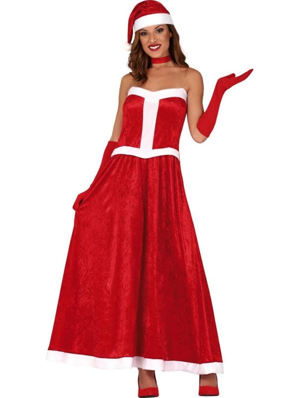 Afhaalmaaltijd Ounce deze Lange kerst jurk vrouw rood | Feestkleding.nl