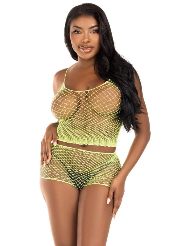 Lime visnet lingerieset