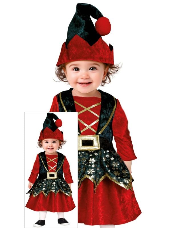 Luxe kerst elf jurk baby