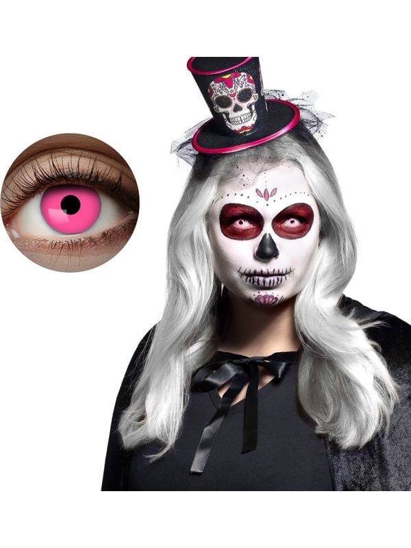 Maandlenzen UV flash roze halloween