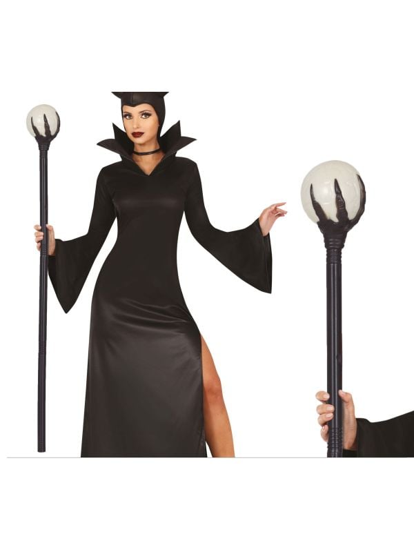 Maleficent staf met tovernaarsbol 100 cm