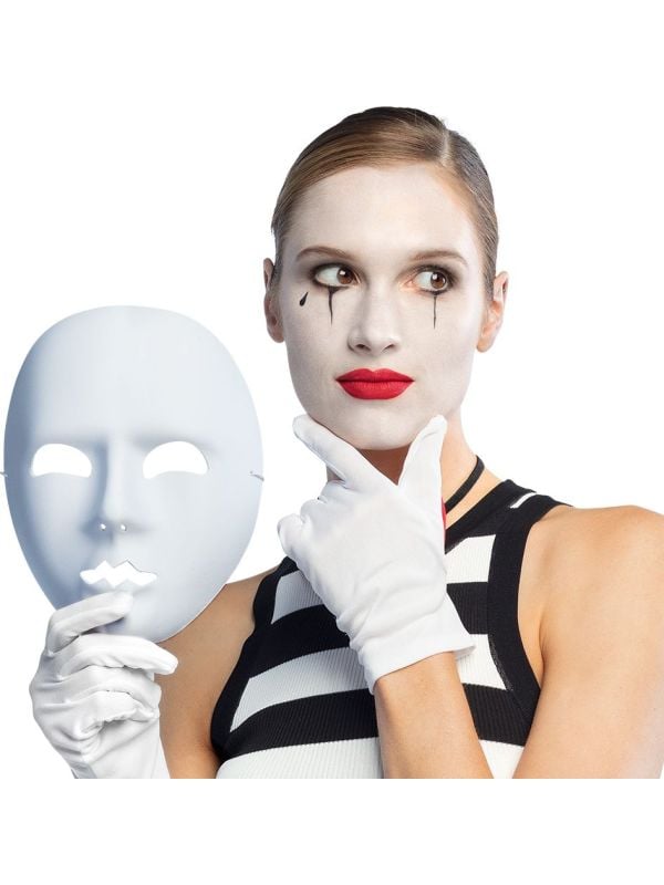 Mime Wit Gezichtsmasker