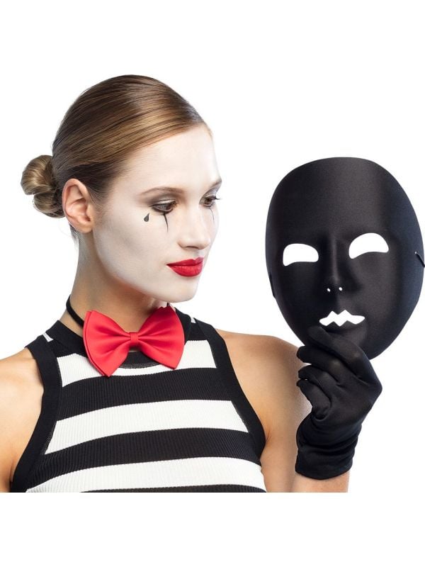 Mime Zwart Gezichtsmasker