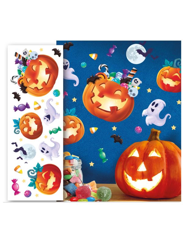 Muurstickers vrolijke halloween figuren