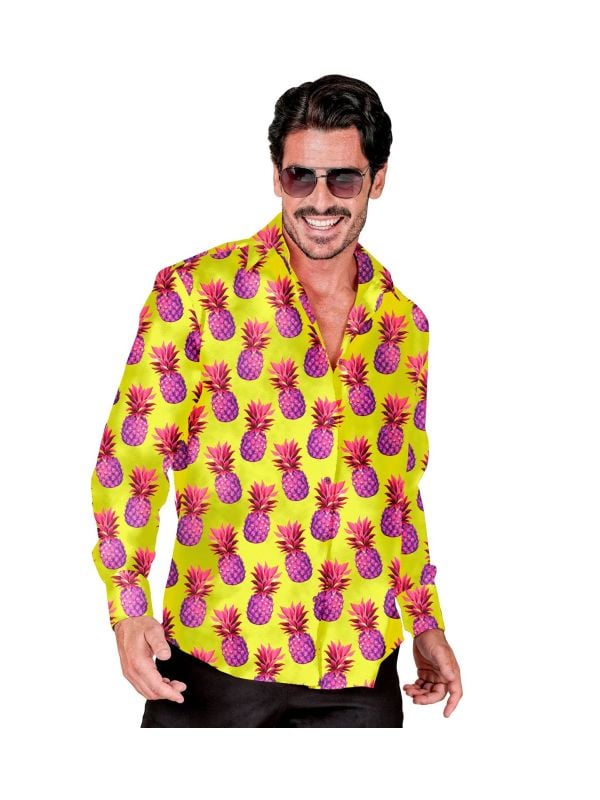 Neon pineapple blouse mannen