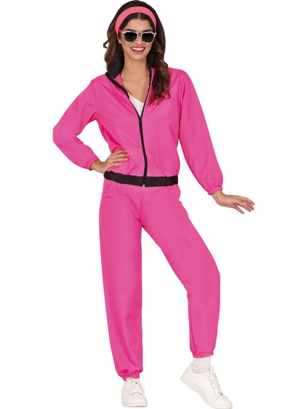 Neon Roze Trainingspak vrouw