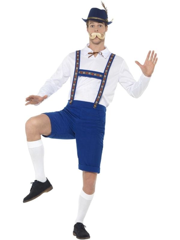 Oktoberfest lederhosen blauw