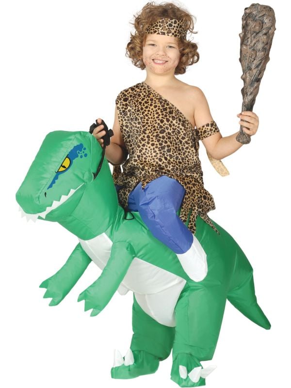 Opblaasbare dinosaurus outfit kind