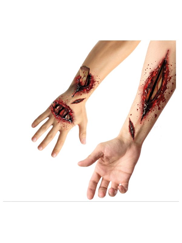 Open wond tattoos halloween 30 x 14 cm