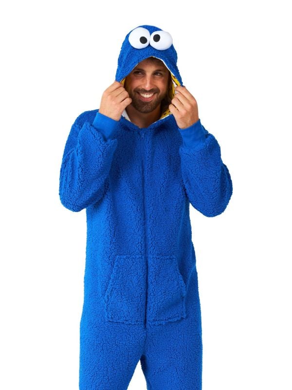 Opposuits Adults' Onesie Cookie Monster Blauw