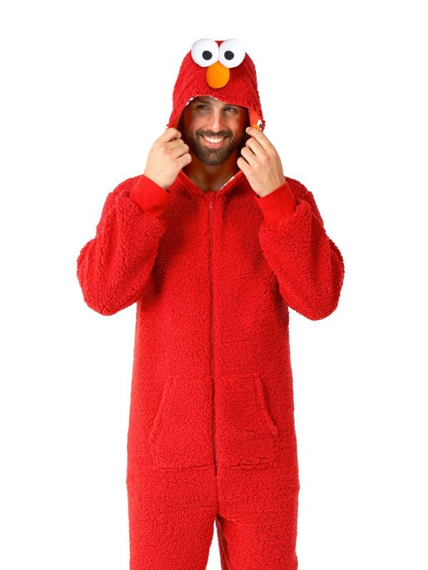 Opposuits Adults' Onesie Elmo Rood