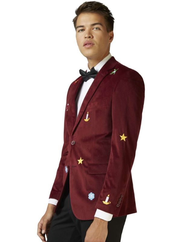 Opposuits Deluxe Men's Colbert Christmas - X-mas Deep Burgundy