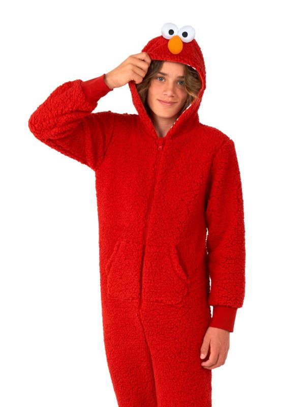 Opposuits Kids' Onesie Elmo Rood