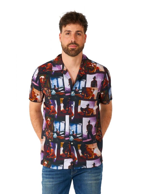 Opposuits Men's Hawaiians Shirt Short Sleeve A Nightmare On Elmstreet Zwart