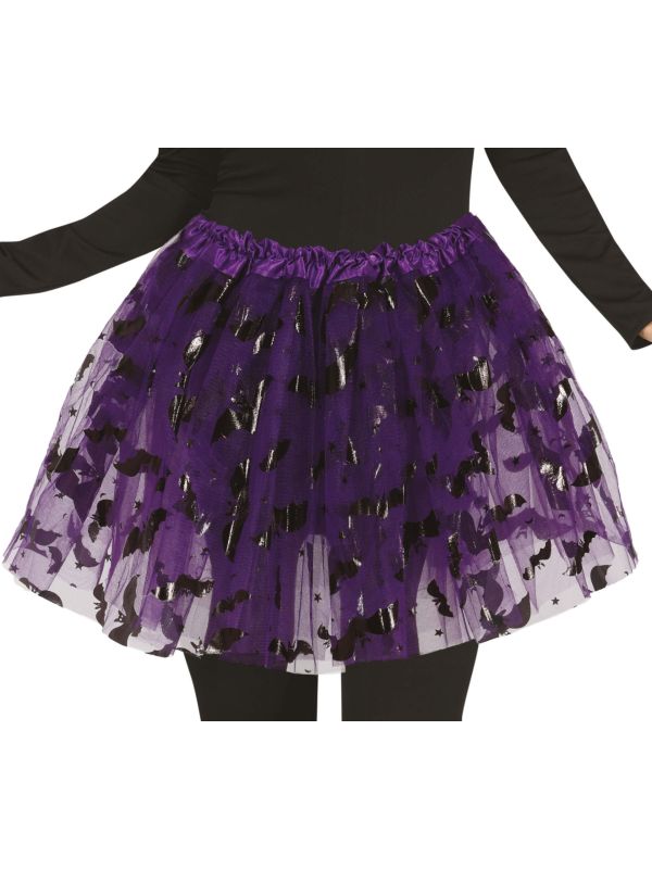 Paarse tutu vleermuis dames 40 cm halloween