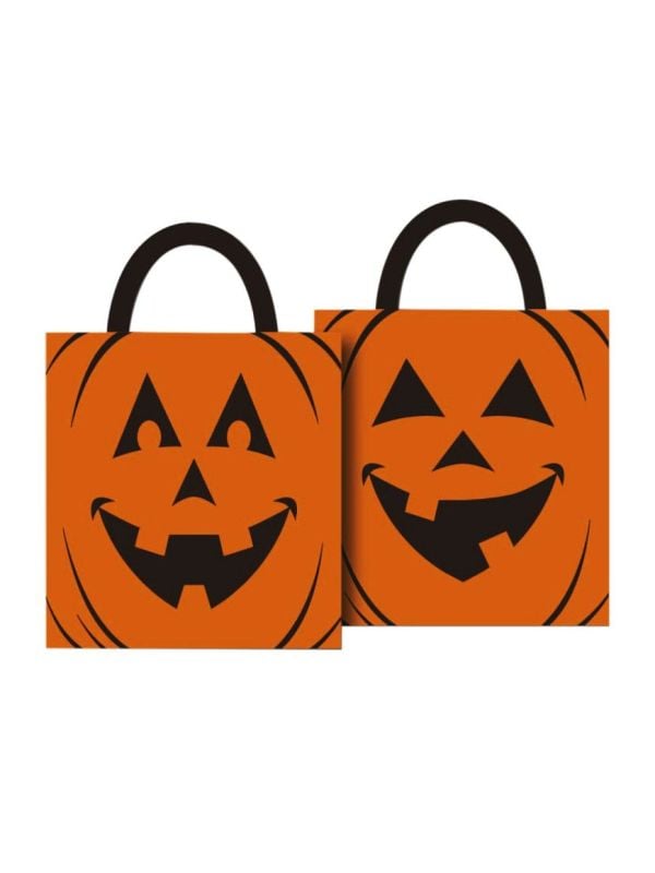 Pompoen halloween snoeptas 38 x 35 cm