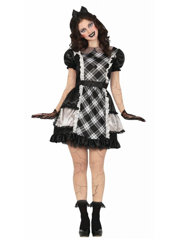 Porseleinen pop jurk halloween dames