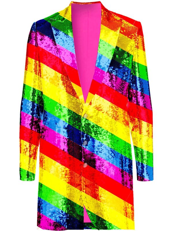 Pride jas regenboog pailletten mannen