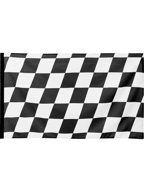 Racing Polyester Geblokte Vlag 90x150 cm