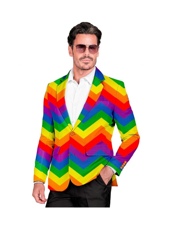 Regenboog colbert zigzag mannen