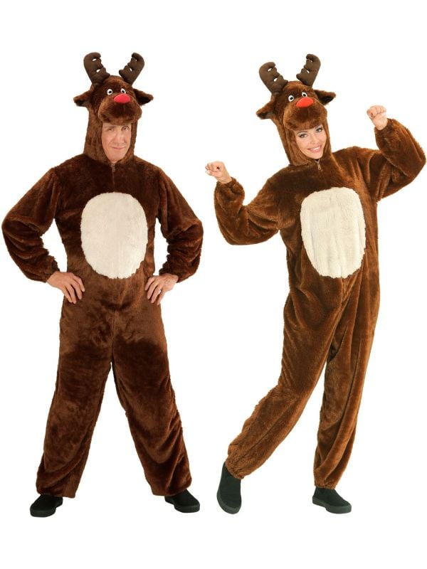 Rendier Rudolph onesie volwassen