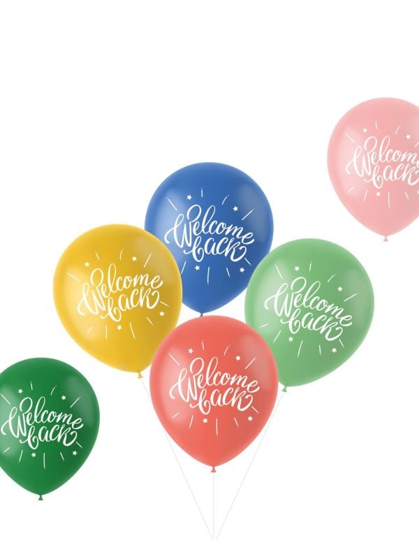 Retro welcome back ballonnen 6 stuks