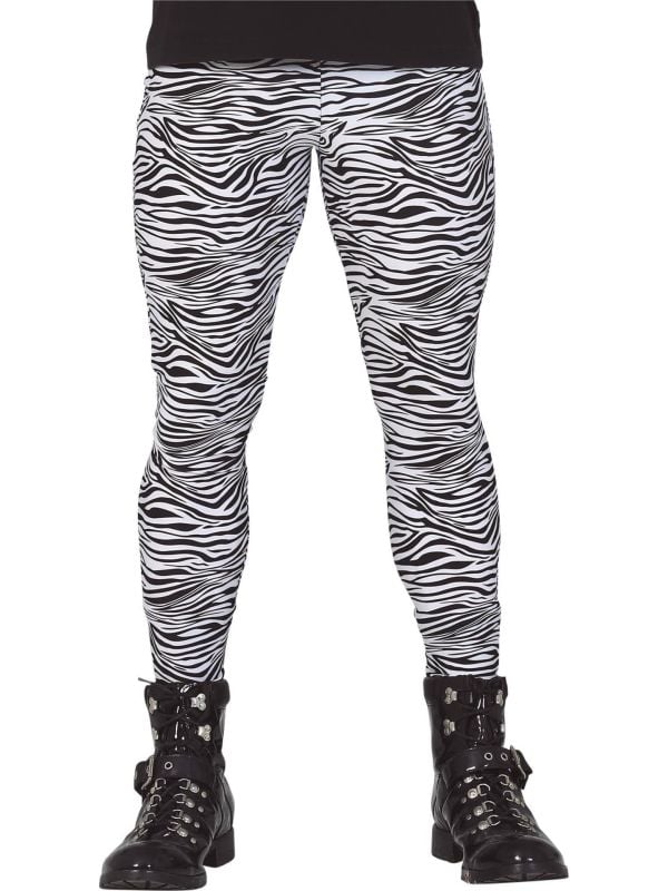 Retro Zebra Print Broek in 90's Stijl