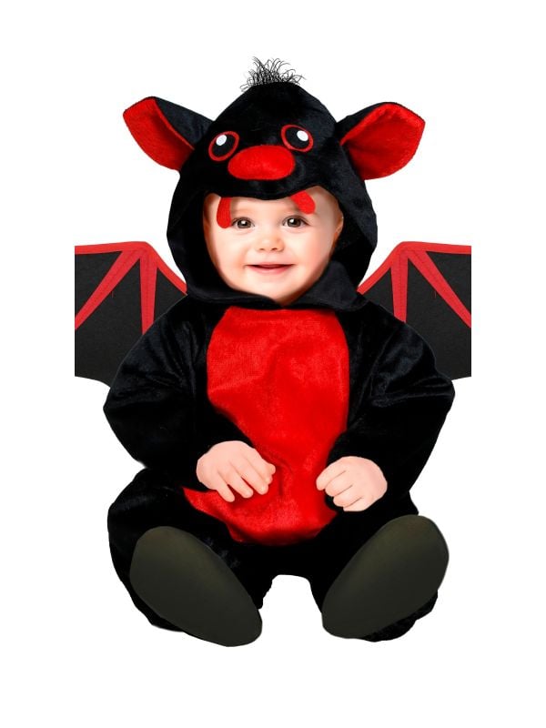 Rode vleermuis kostuum halloween baby