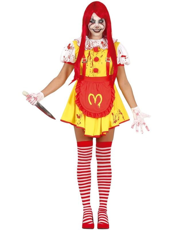 Ronald McDonalds killer clown outfit dames