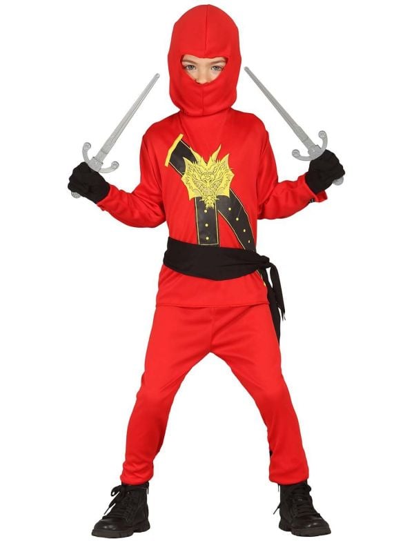 wit Reserveren Doe voorzichtig Rood ninja kostuum kind | Feestkleding.nl