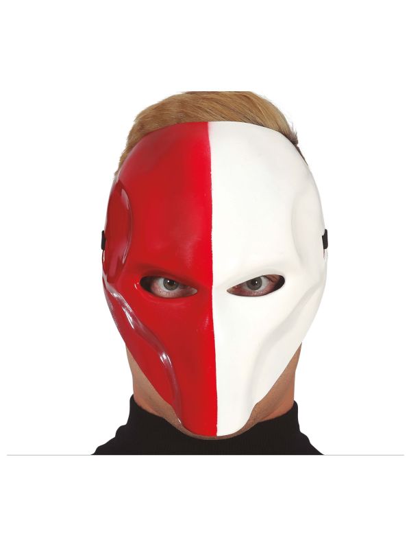 Rood wit masker halloween