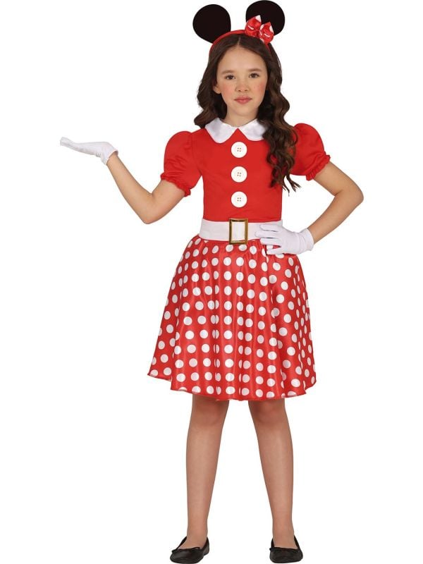 Rood Witte Minnie Mouse Jurkje