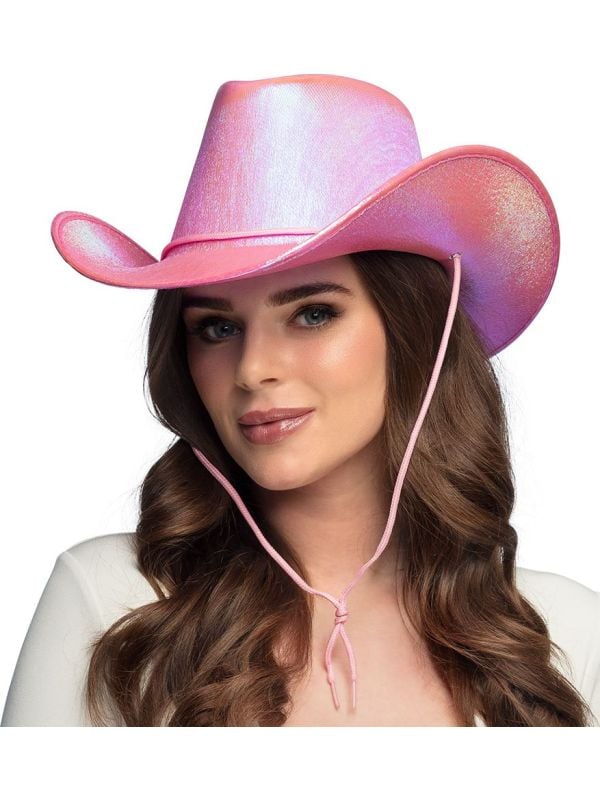 Roze Pearl Western Hoed