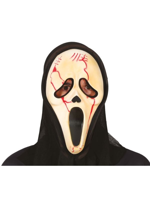 Scream masker met kap halloween