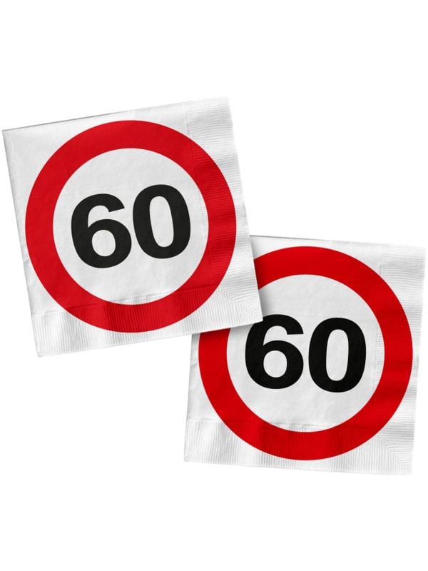 Servetten Verkeersbord 60