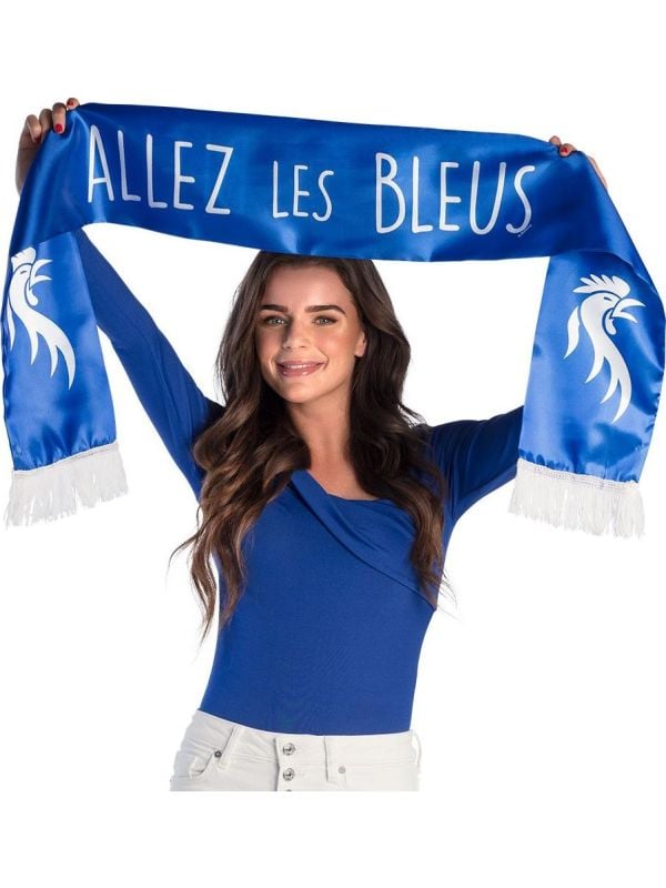 Sjaal 'Allez les Bleus' Polyester Blauw