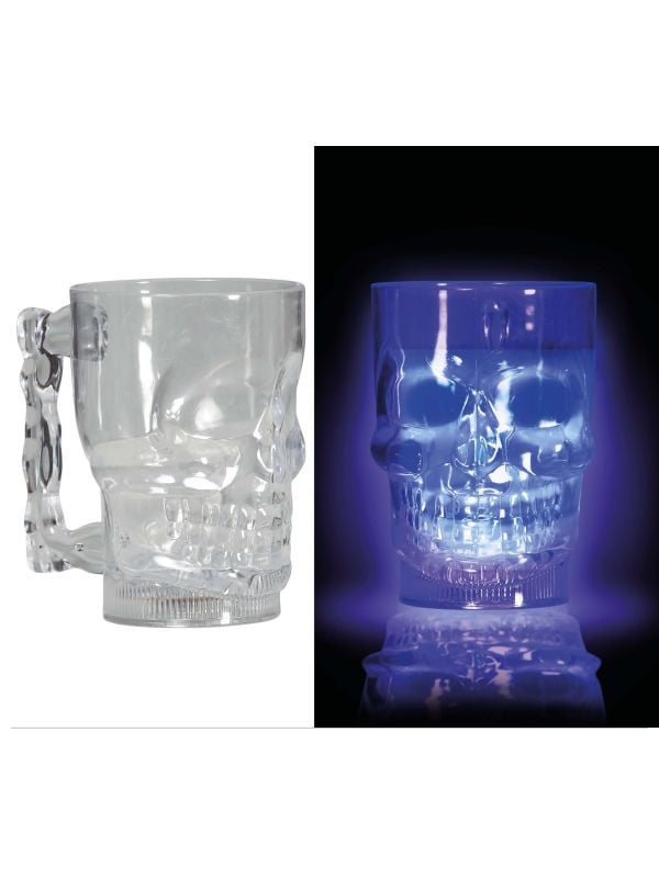 Skelet mok met licht 700 ml halloween