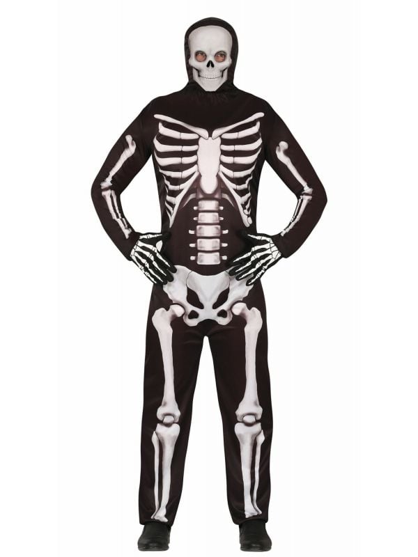 Skeleten pak halloween heren