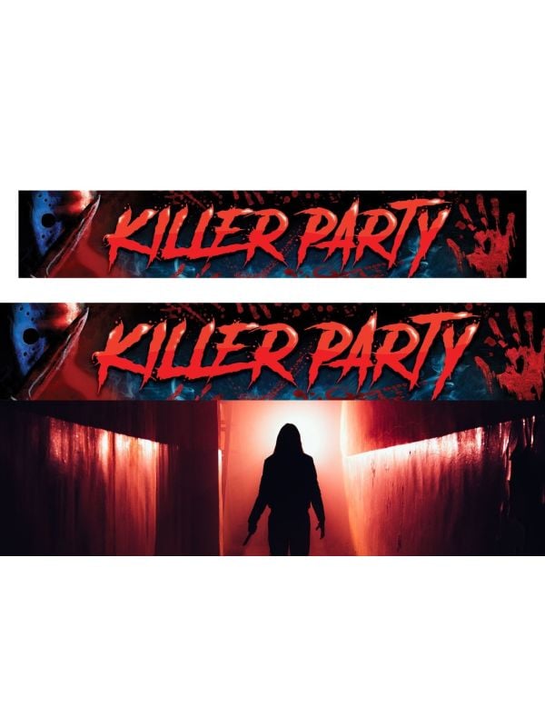 Spandoek 'Killer Party' 290 x 50 cm halloween