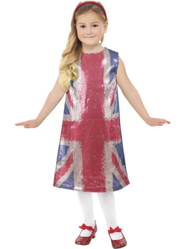 Spice Girls Jurkje Glitters Meisjes UK vlag