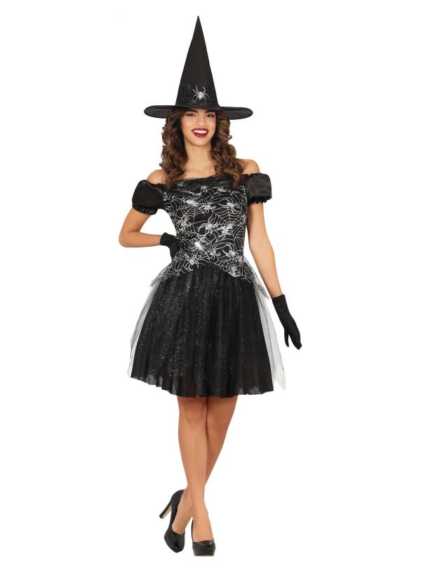 Spinnenheks jurk halloween dames