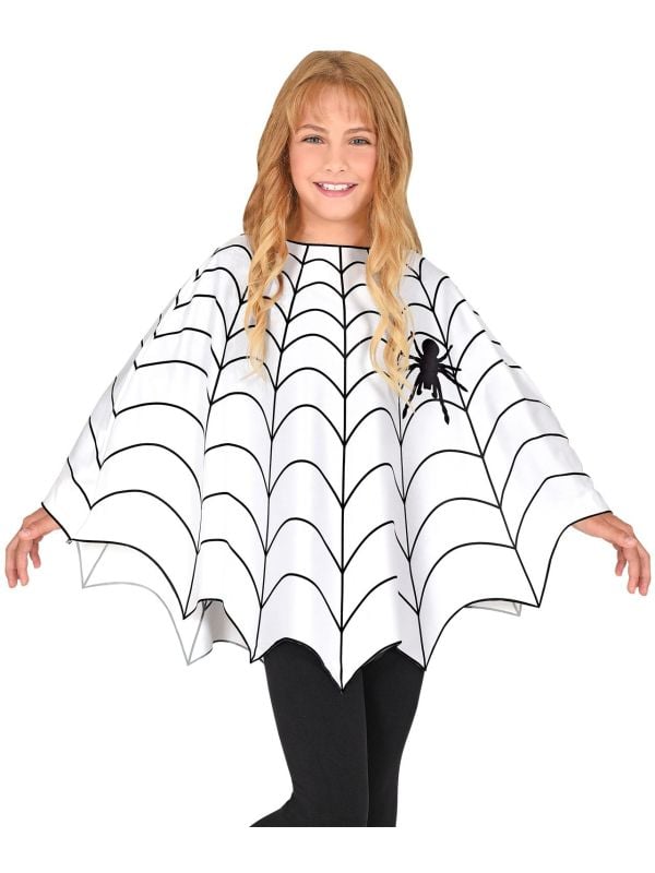 Spinnenweb poncho meisjes