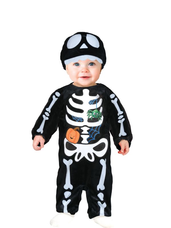 Spinnenweb skelet kostuum halloween baby