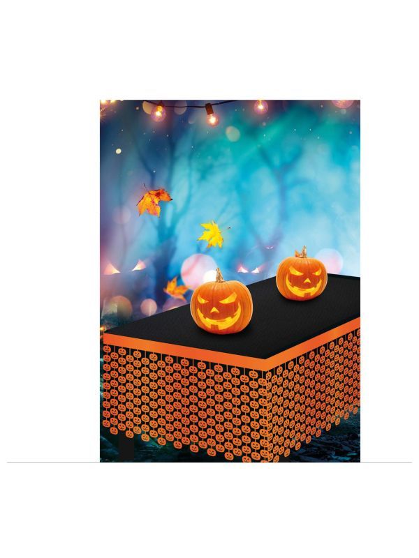 Tafelrok metallic pompoen 400 x 70 cm halloween